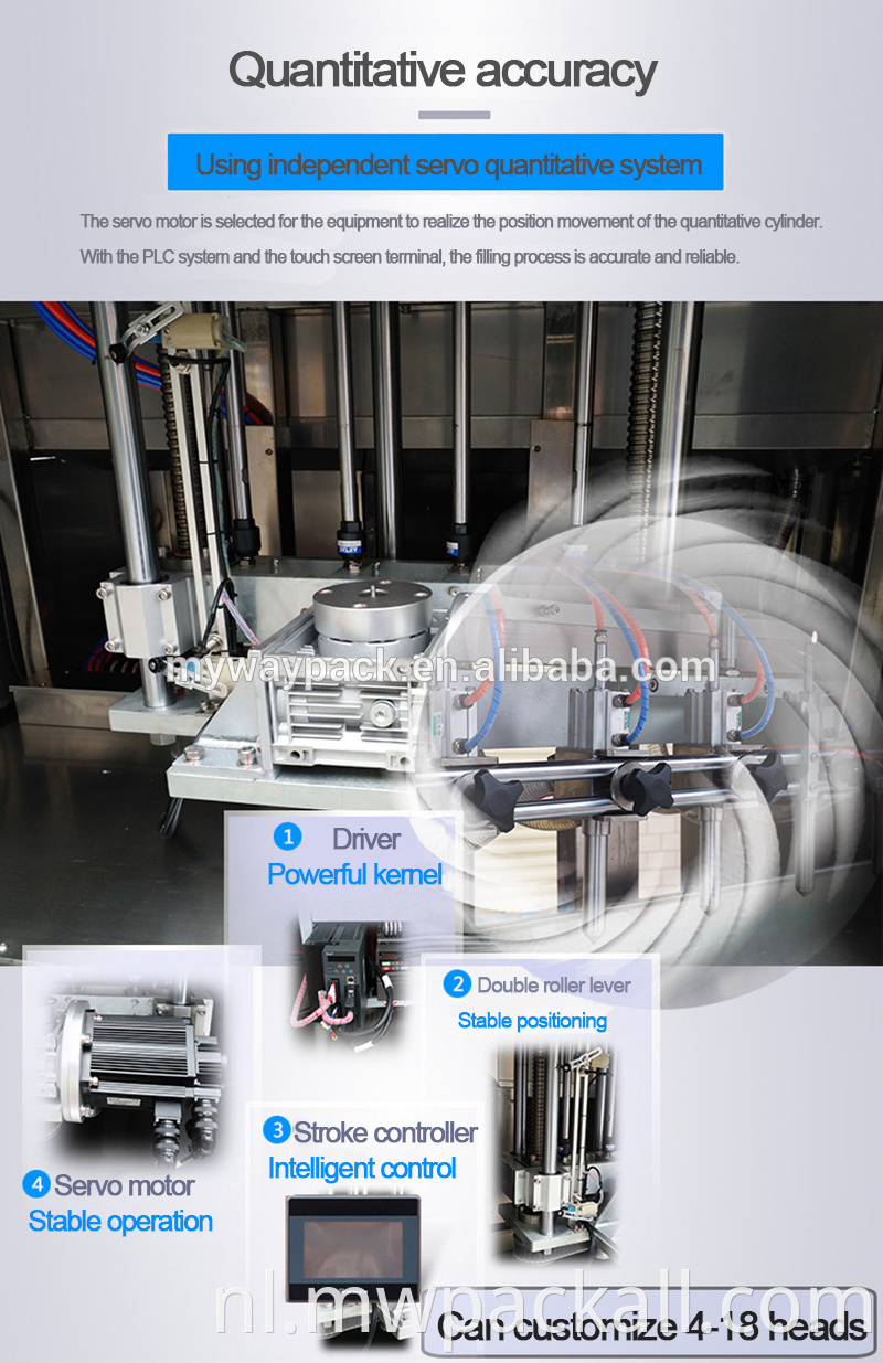 Hot Sale Factory Direct automatische sapvulling- en afdichtingsmachine Machines Liquid 6 Head